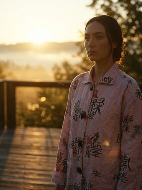 Vintage Painted Pony Calligraphy Print Shirt/Jacket
